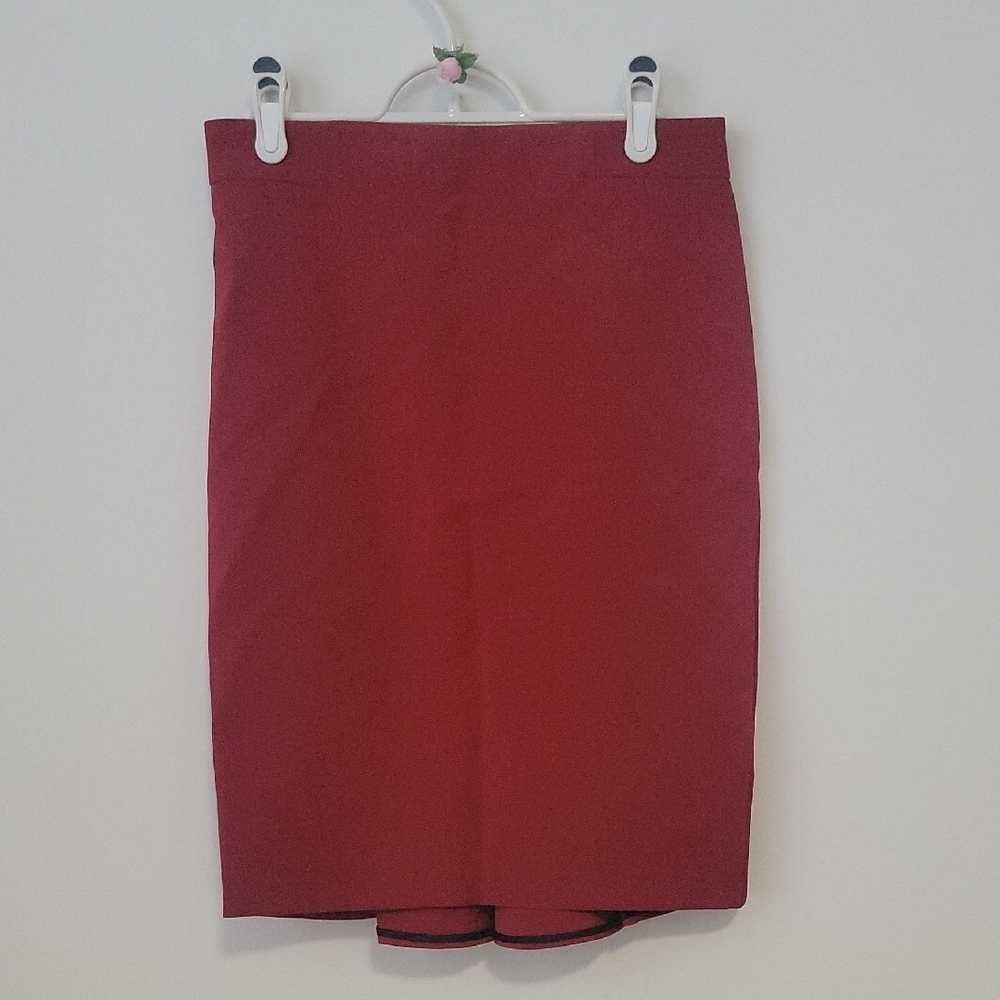 Zara Elegant Red Orange Pencil Skirt